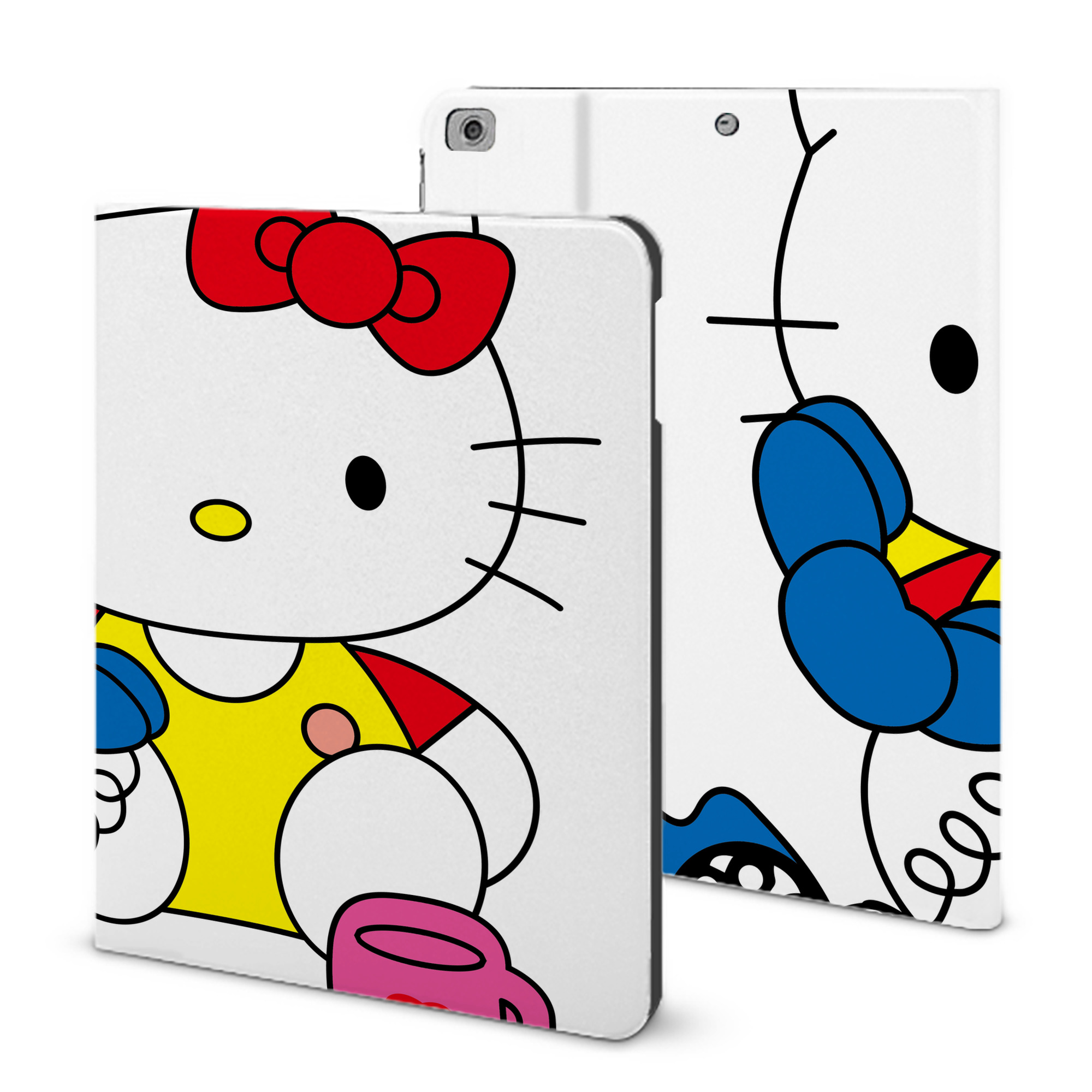 （画像用） Hello Kitty ハローキティ IPad ケース ブック型 PUレザー TPU 耐衝撃 軽量 薄型 ペン収納なし 全面保護 IPad 各モデル対応